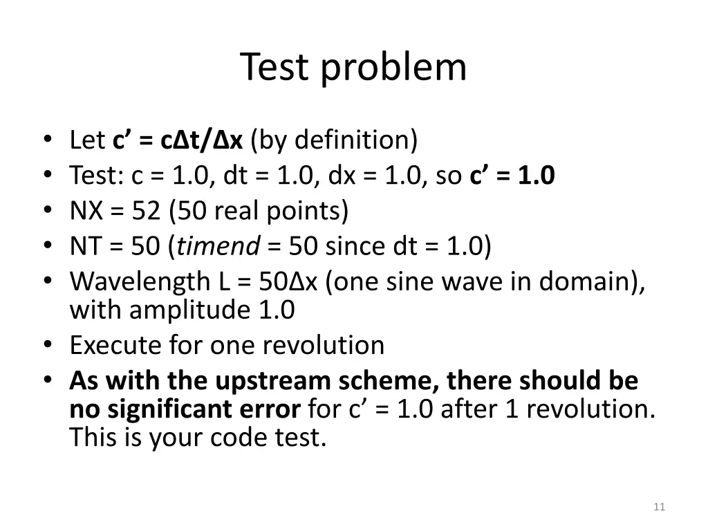 test problem