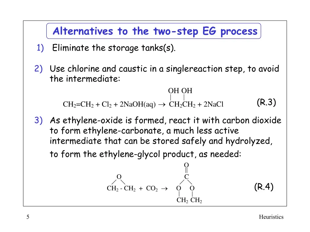 alternatives to the two step eg process eliminate