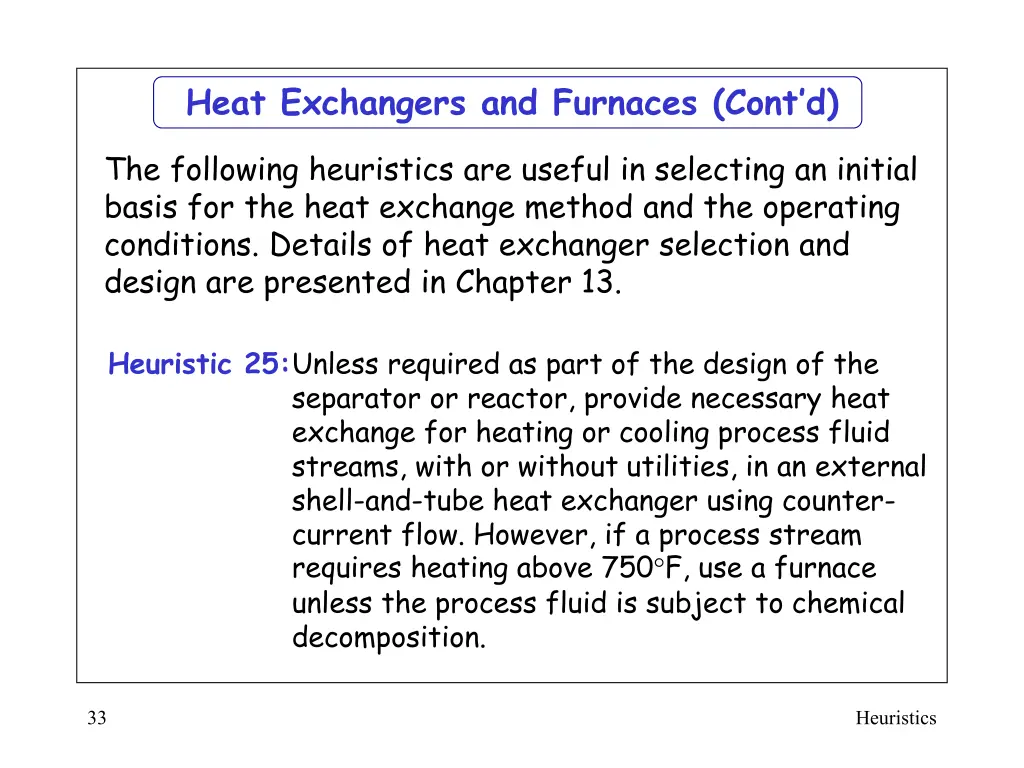 heat exchangers and furnaces cont d