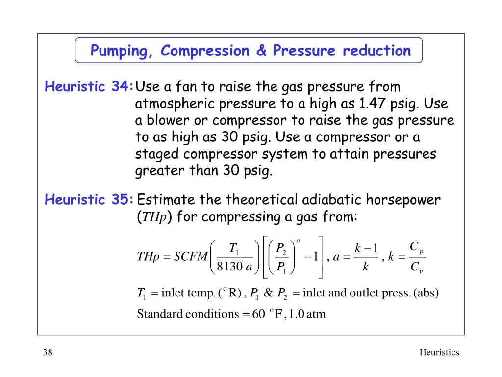 pumping compression pressure reduction