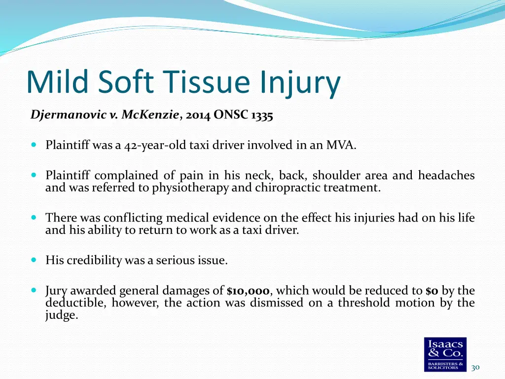 mild soft tissue injury