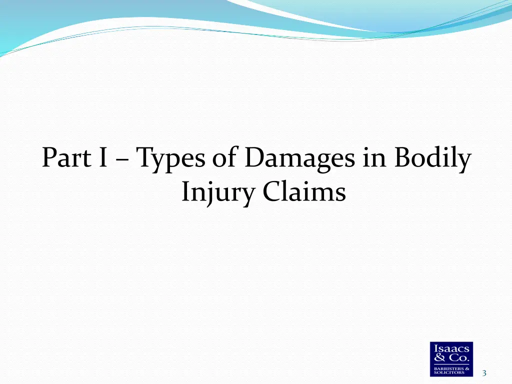 part i types of damages in bodily injury claims