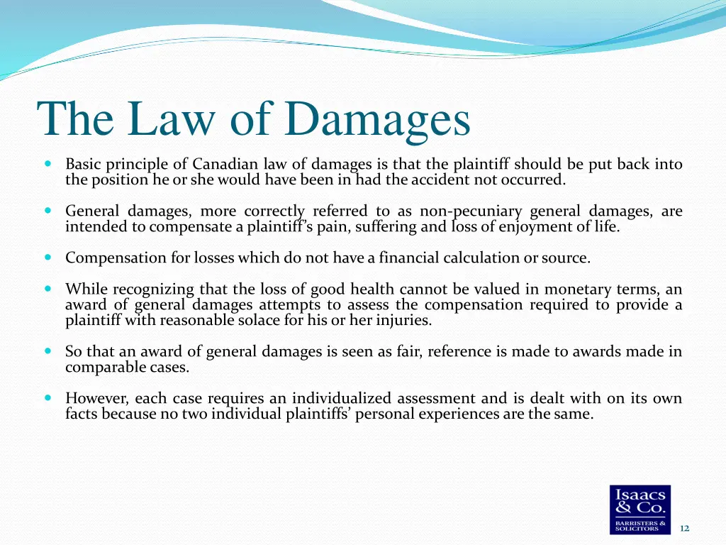 the law of damages