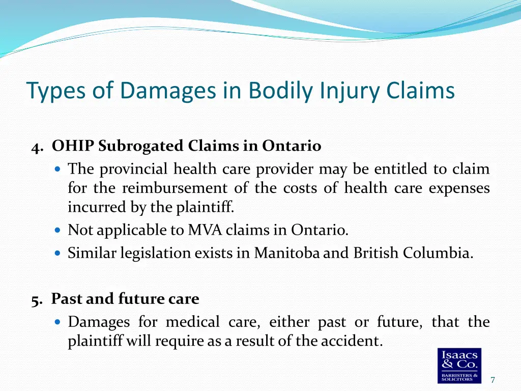 types of damages in bodily injury claims 3