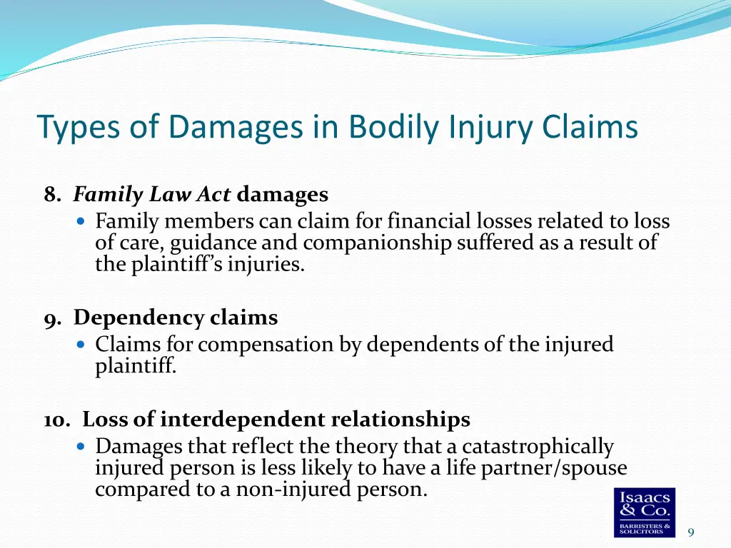 types of damages in bodily injury claims 5