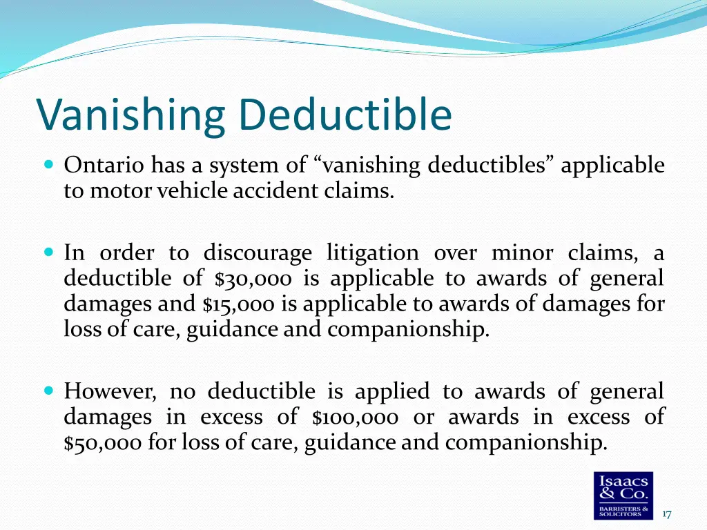 vanishing deductible