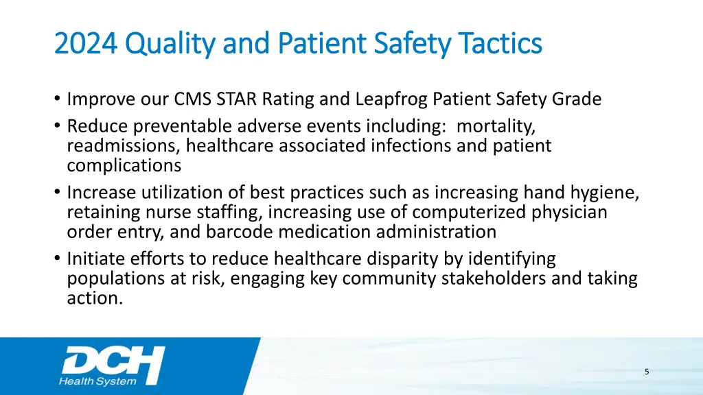 2024 quality and patient safety tactics 2024