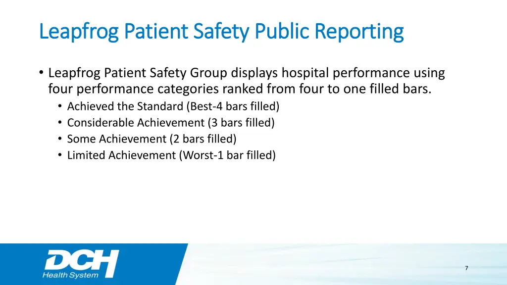 leapfrog patient safety public reporting leapfrog