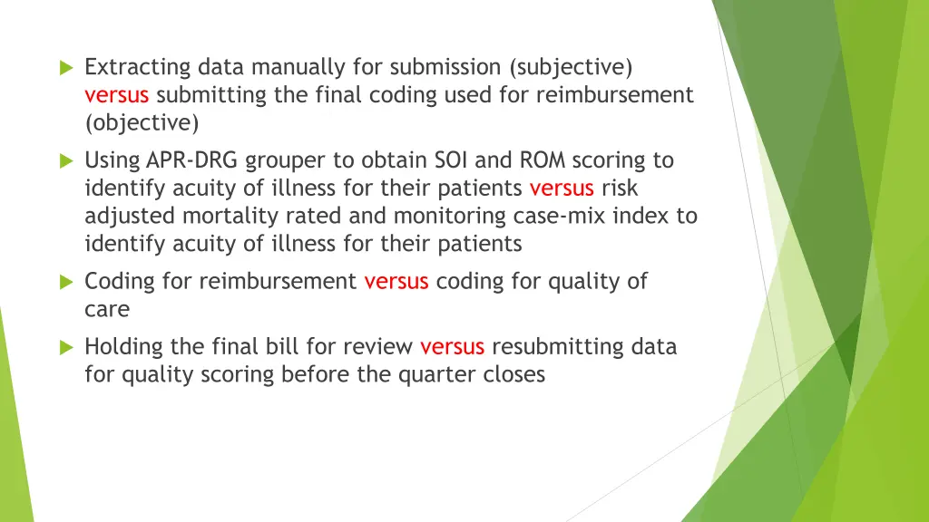 extracting data manually for submission