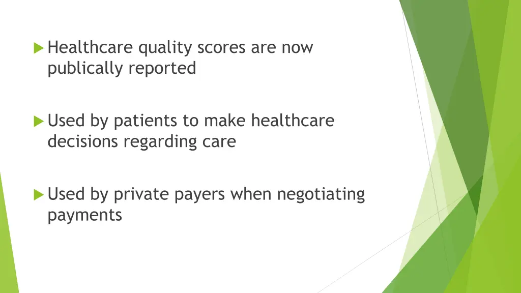 healthcare quality scores are now publically