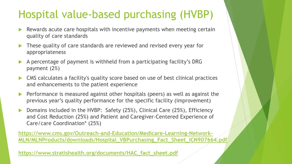 hospital value based purchasing hvbp