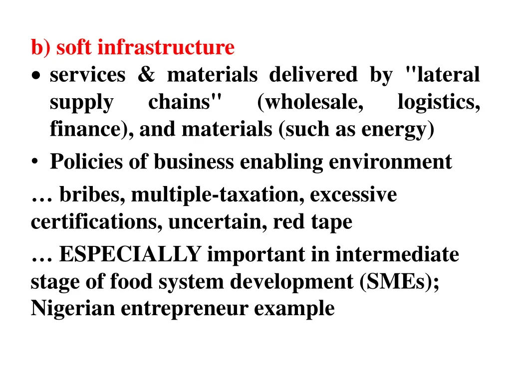 b soft infrastructure services materials