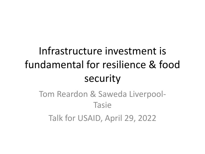 infrastructure investment is fundamental