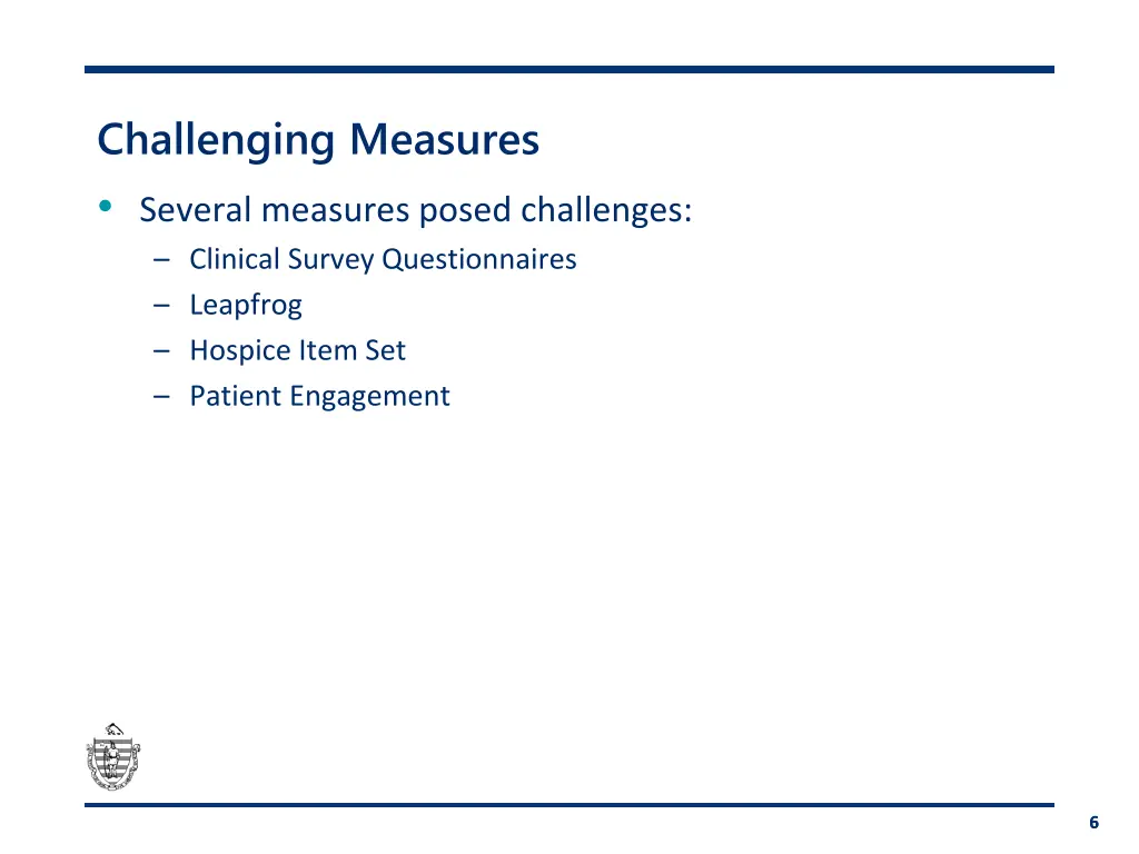 challenging measures several measures posed