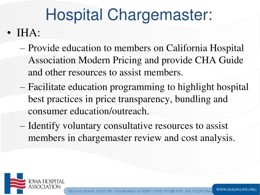 hospital chargemaster