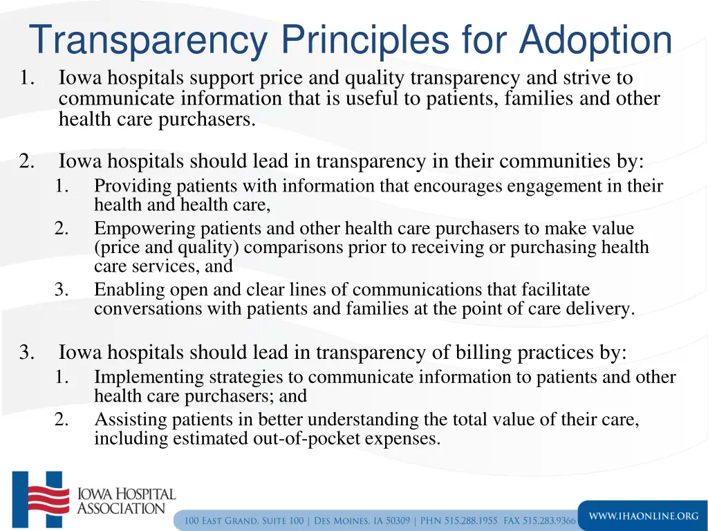 transparency principles for adoption 1 iowa