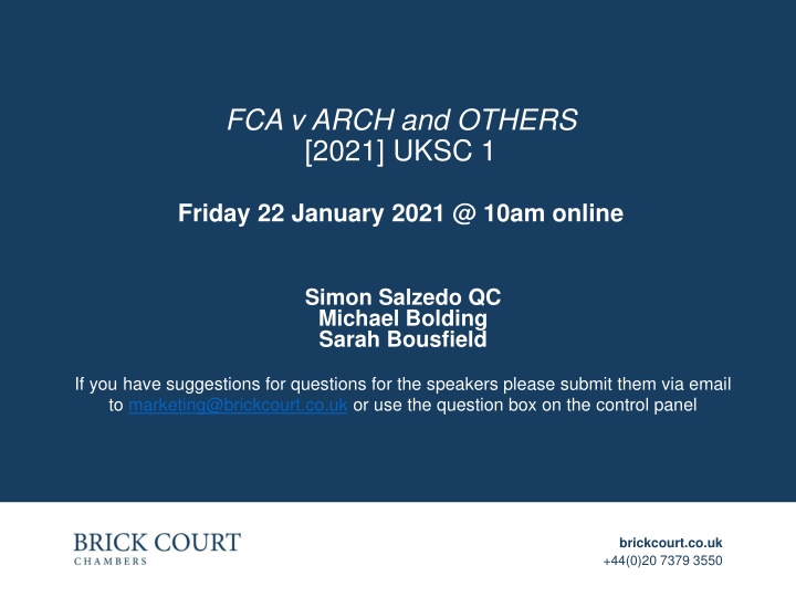 fca v arch and others 2021 uksc 1