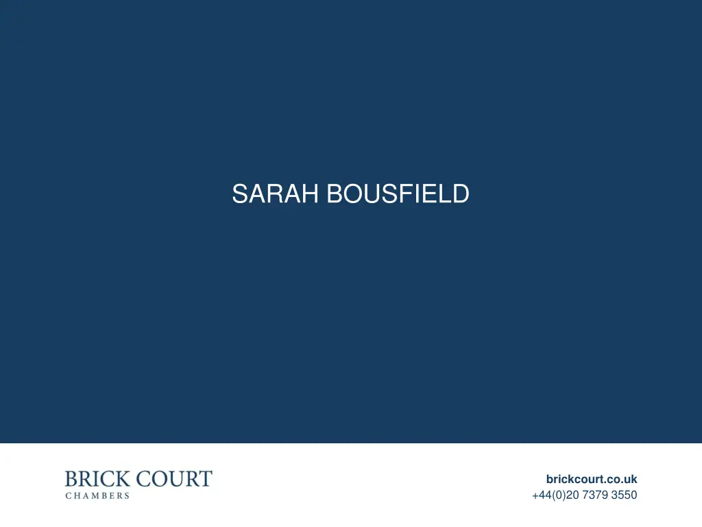 sarah bousfield