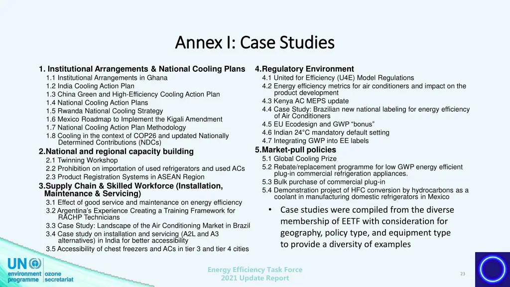 annex i case studies annex i case studies