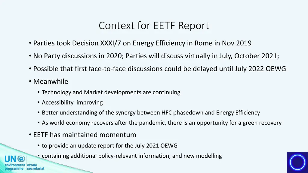 context for eetf report