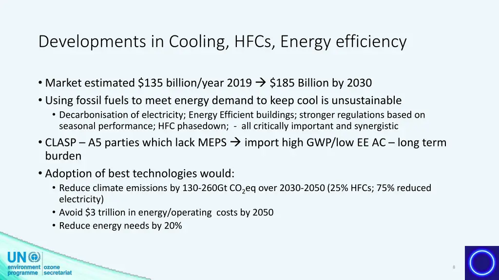 developments in cooling hfcs energy efficiency