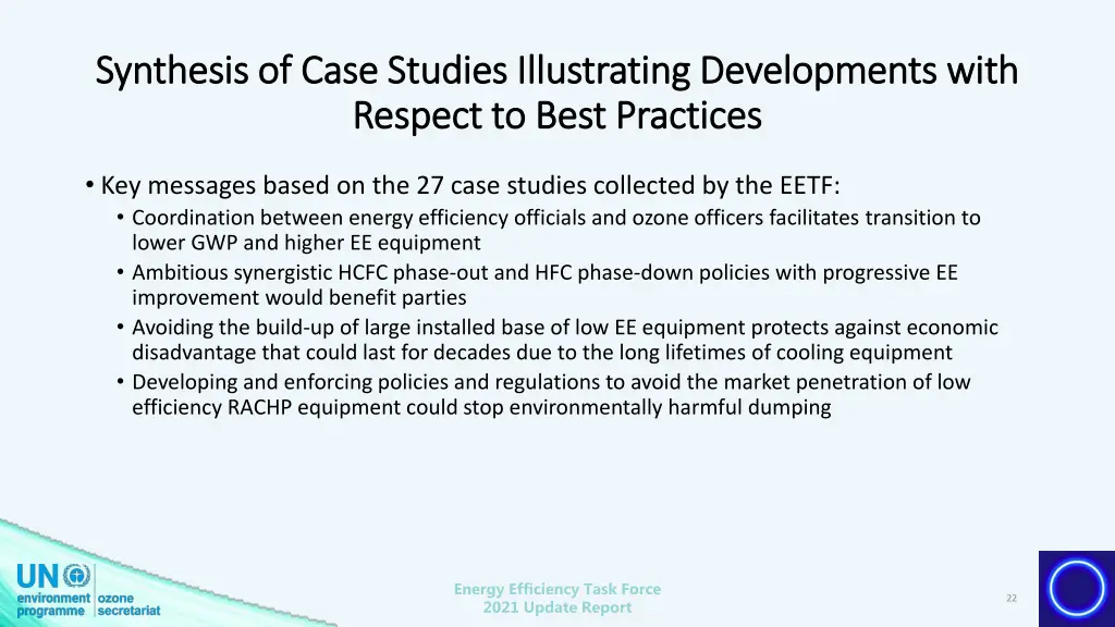 synthesis of case studies illustrating