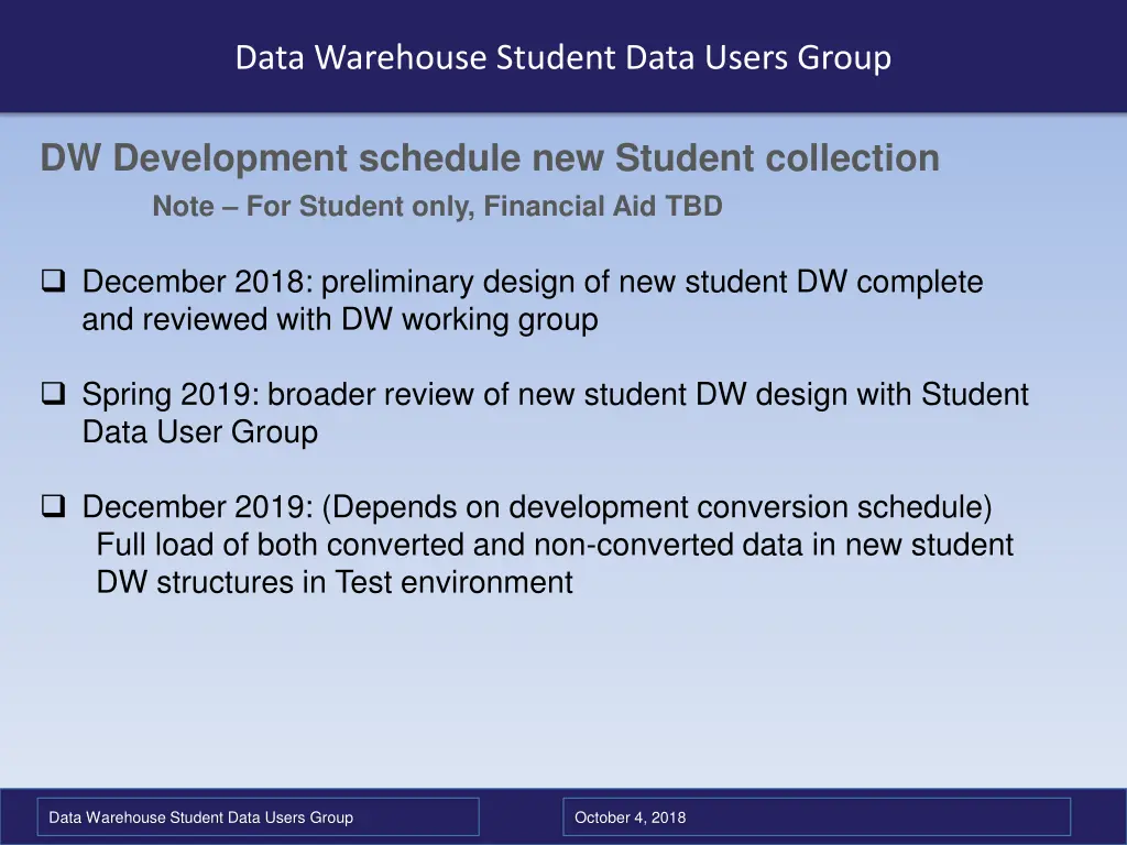 data warehouse student data users group 11