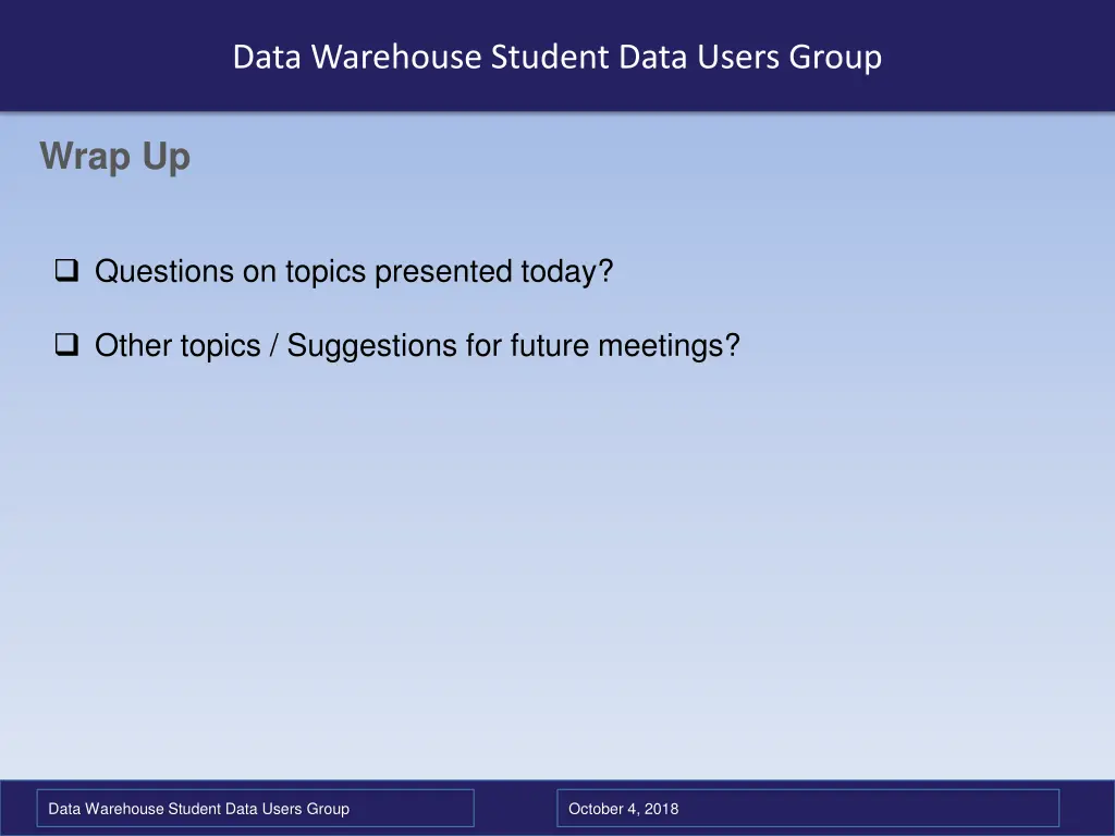 data warehouse student data users group 12