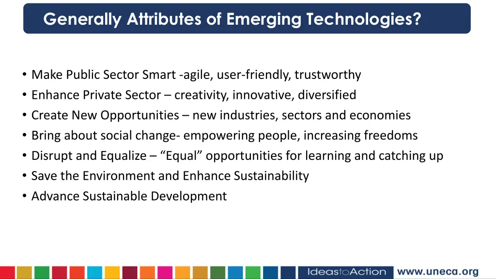 generally attributes of emerging technologies