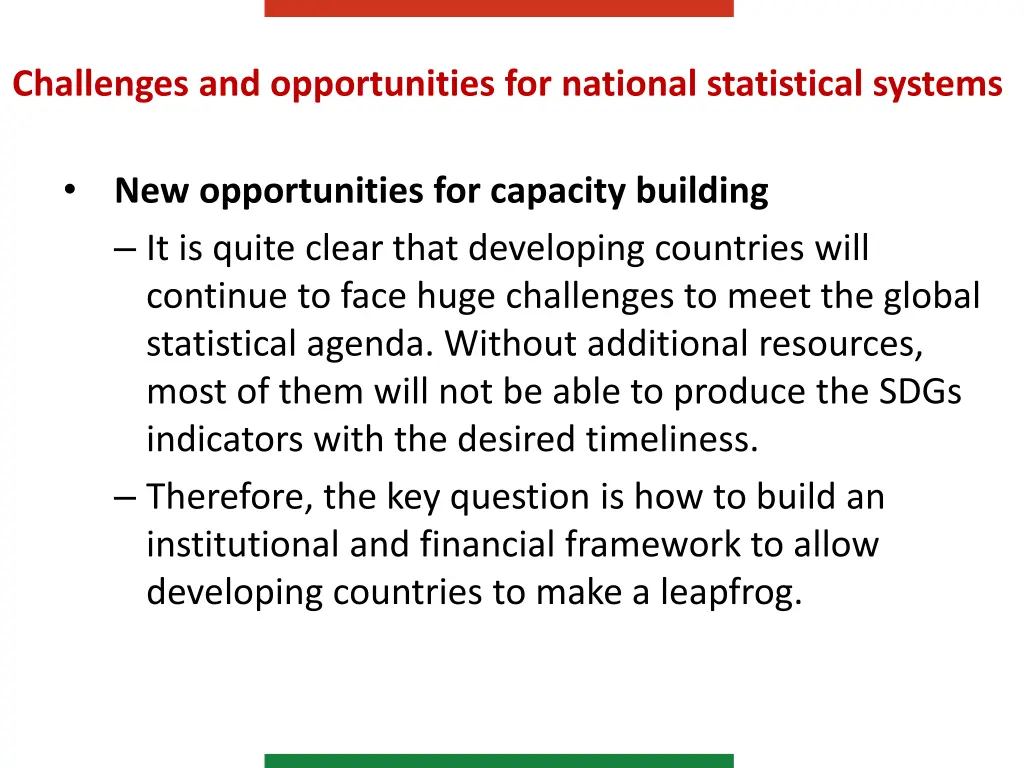 challenges and opportunities for national 8