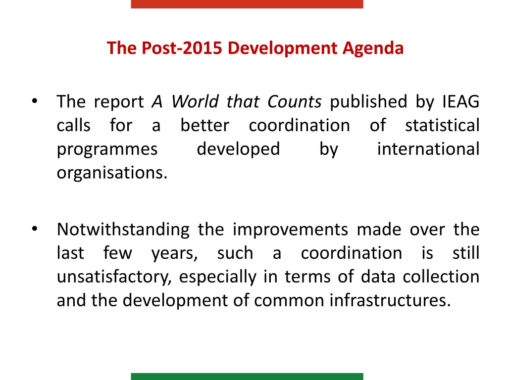 the post 2015 development agenda 2