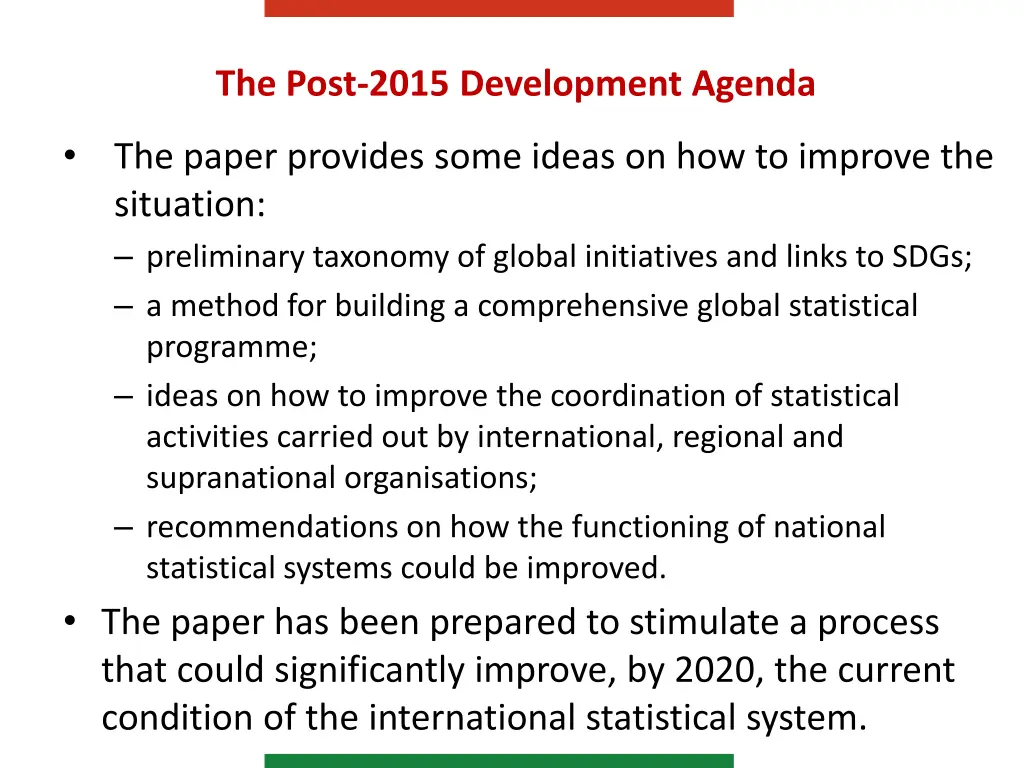 the post 2015 development agenda 3