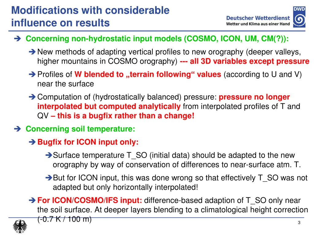 modifications with considerable influence