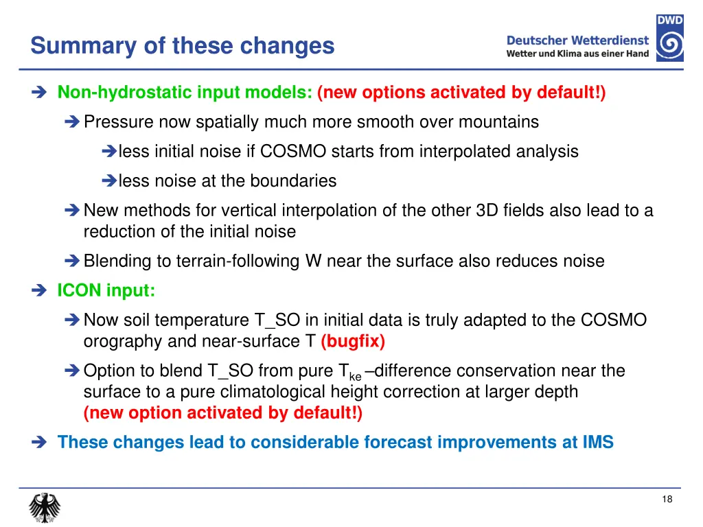 summary of these changes