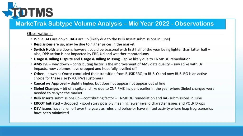 tdtms tdtms marketrak subtype volume analysis 1