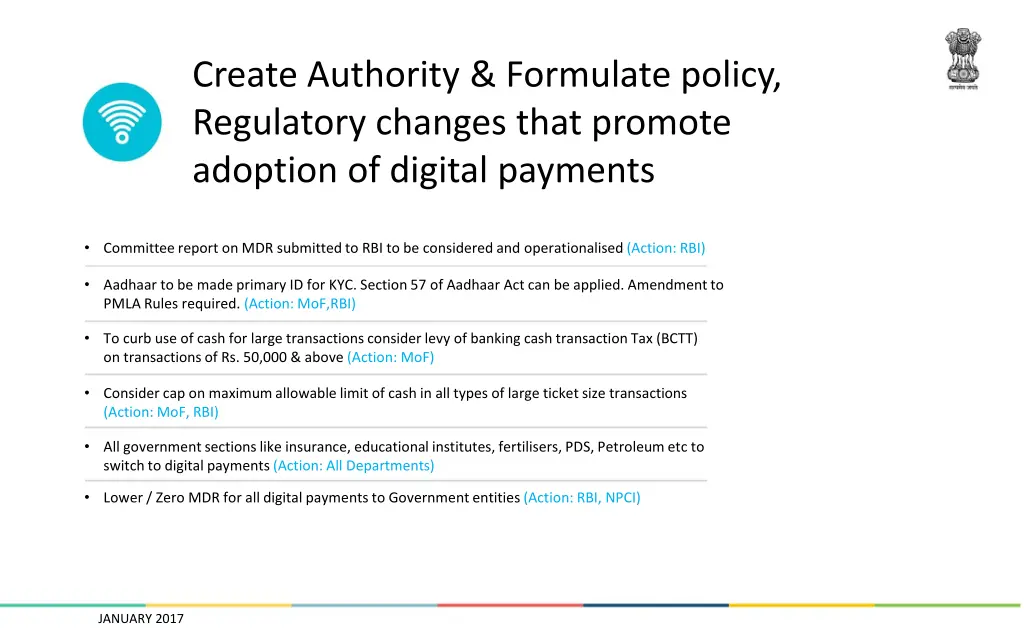 create authority formulate policy regulatory