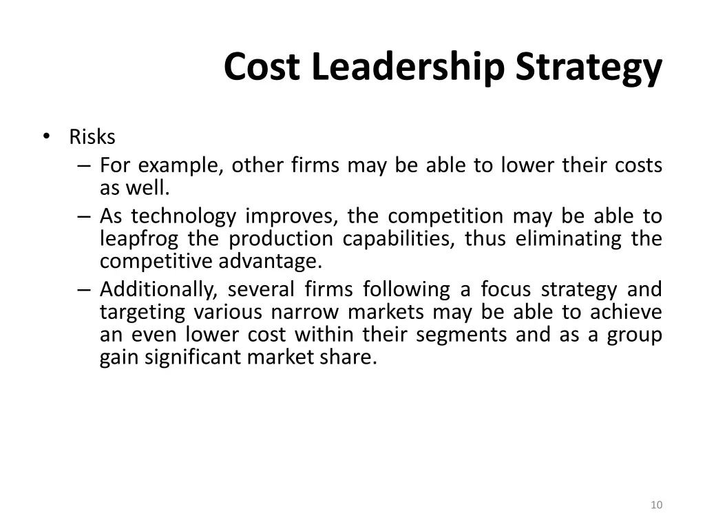 cost leadership strategy 4