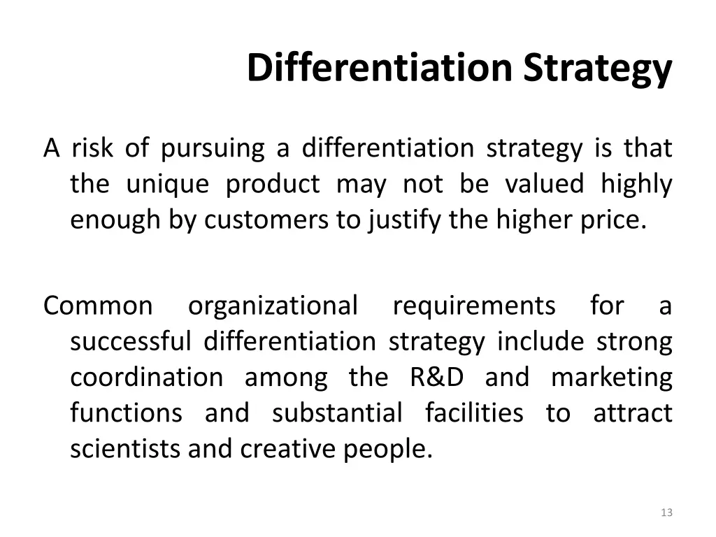 differentiation strategy 1