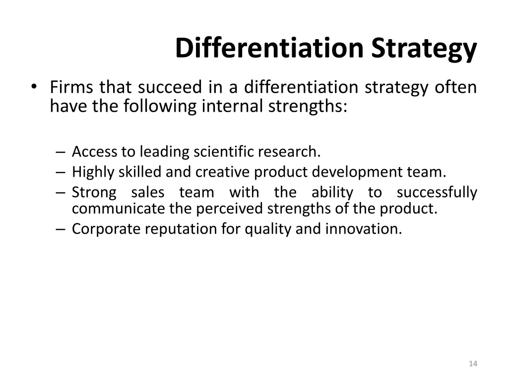 differentiation strategy 2