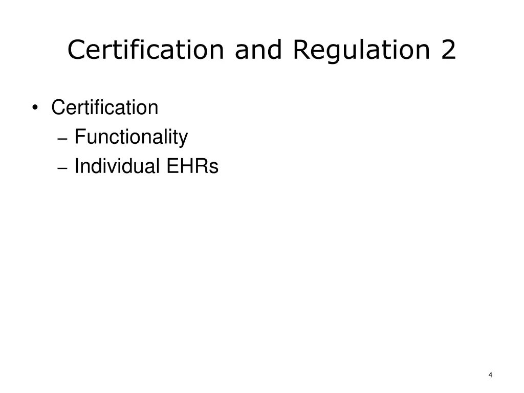 certification and regulation 2