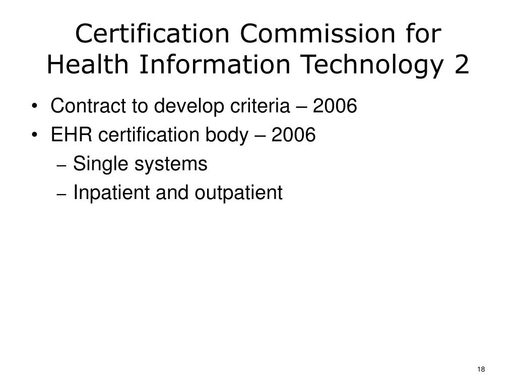 certification commission for health information 1