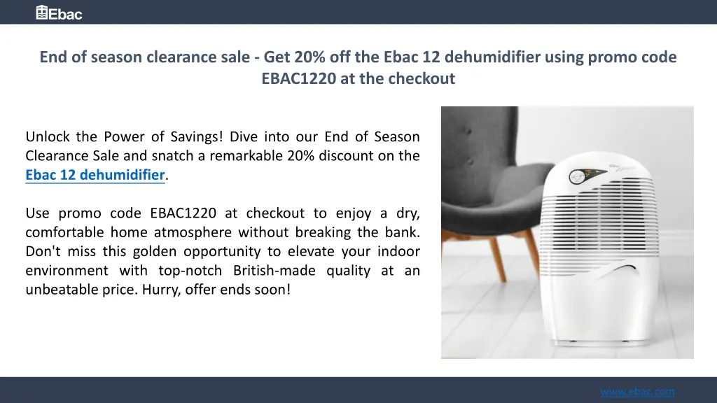 end of season clearance sale get 20 off the ebac