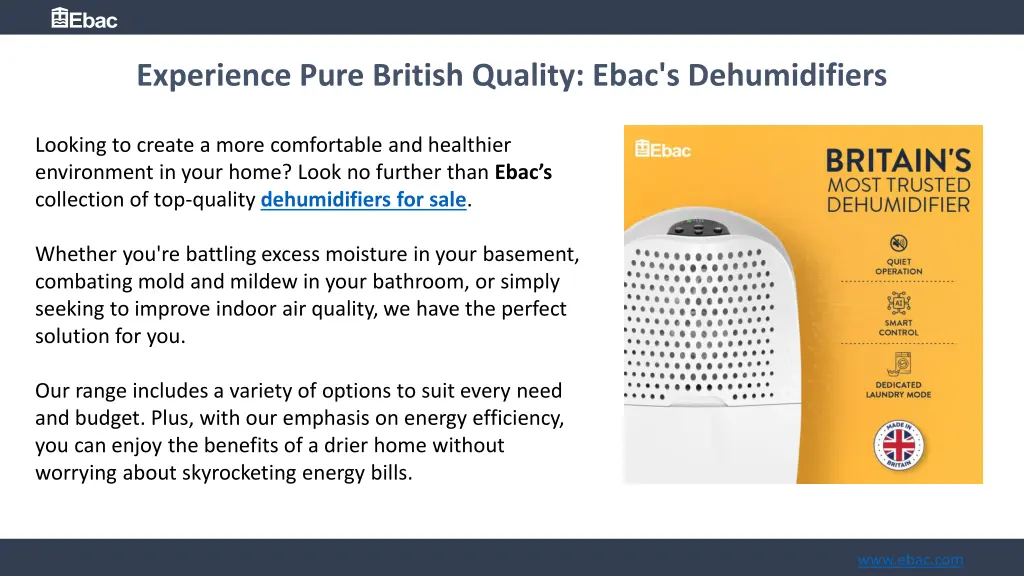 experience pure british quality ebac