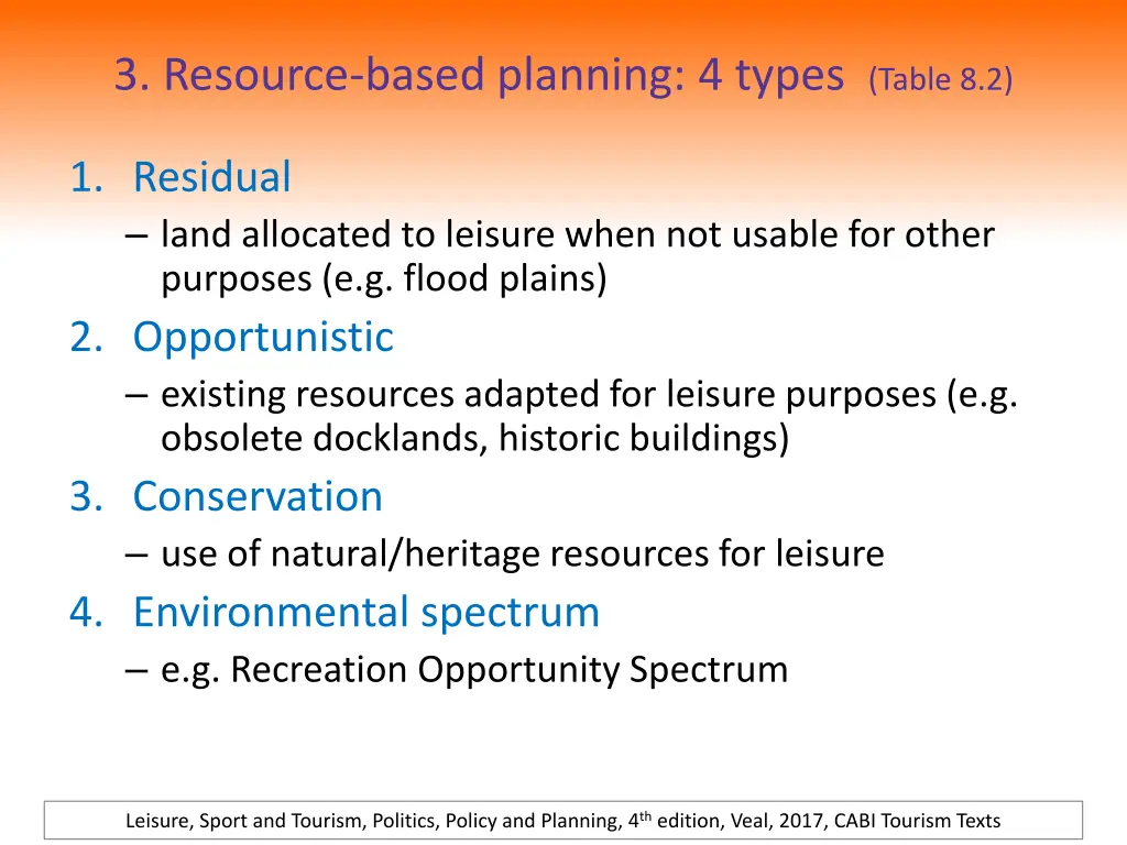 3 resource based planning 4 types table 8 2