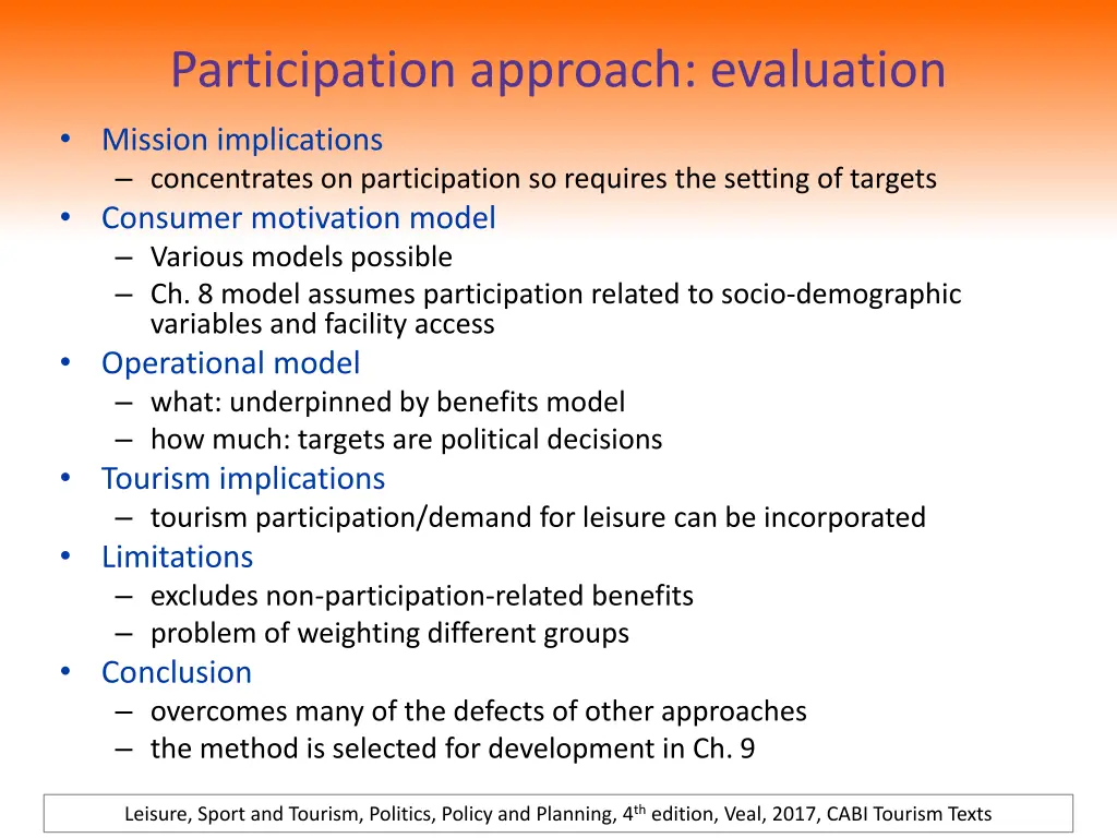 participation approach evaluation