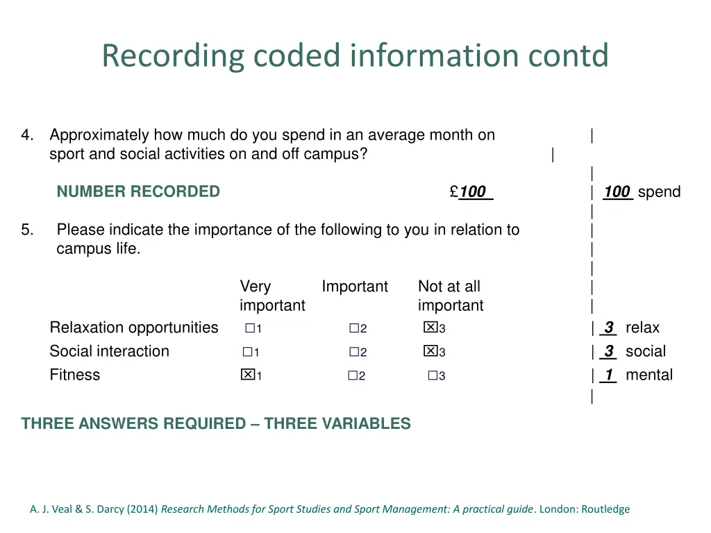 recording coded information contd 2