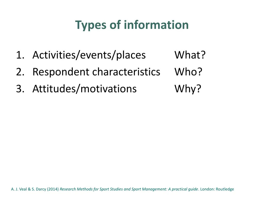 types of information