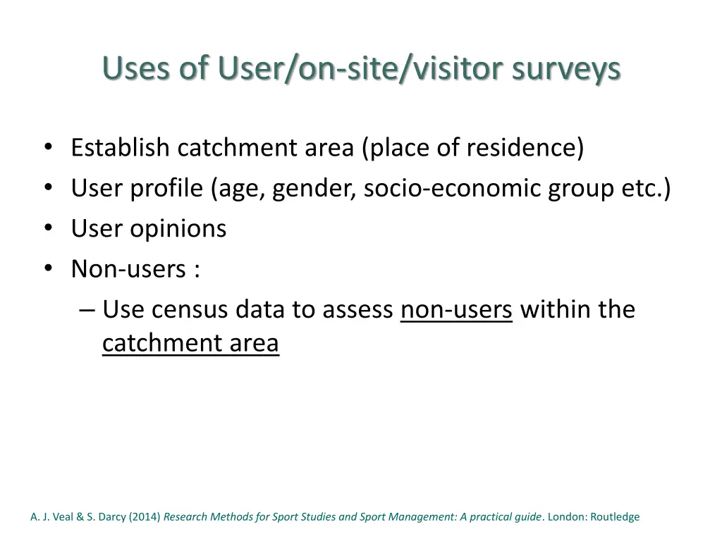 uses of user on site visitor surveys