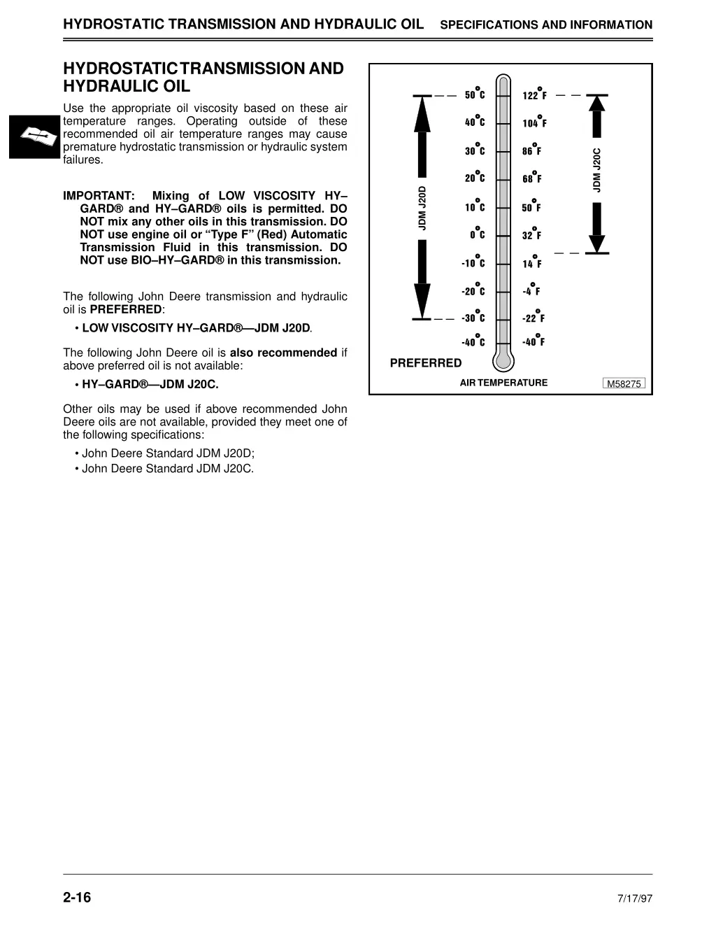 hydrostatic transmission and hydraulic oil