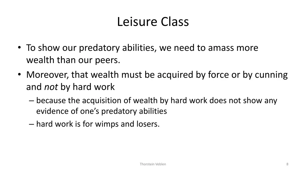 leisure class 1